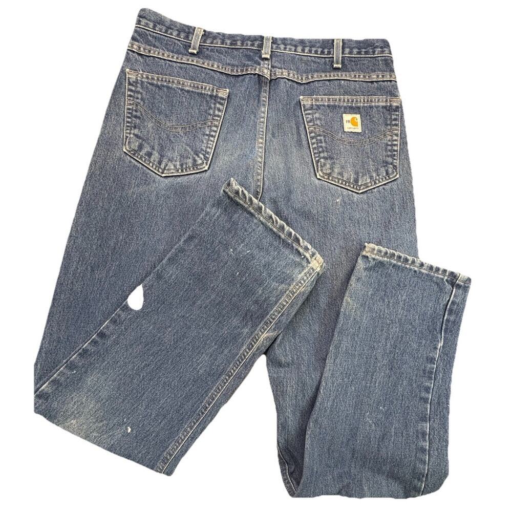 Carhartt FRB160 Flame Resistant Jeans 36X36 Relaxed Fit FR Denim Cat 3 Work Pant - Picture 2 of 14
